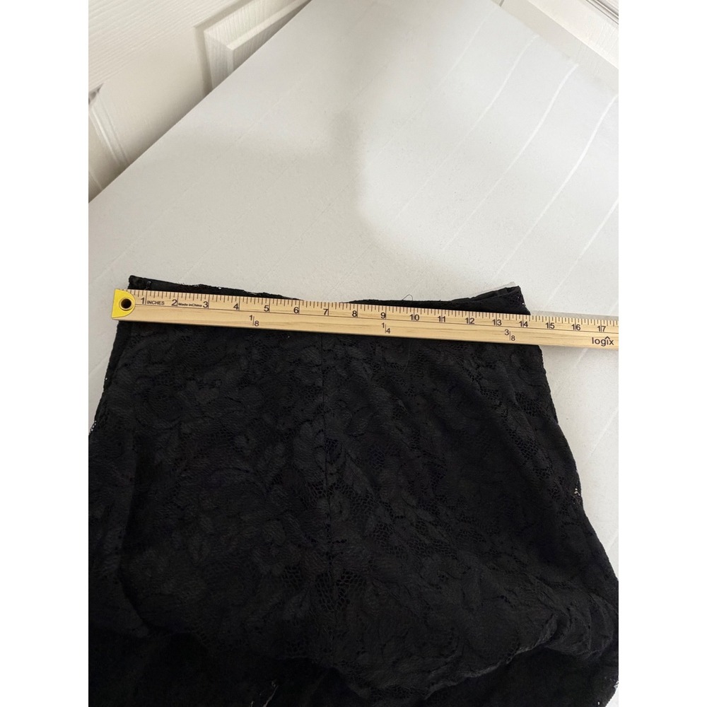 Collection Fifty Nine Black Floral Lace Wide Leg Pants High Rise Size 10 USA - Picture 6 of 8